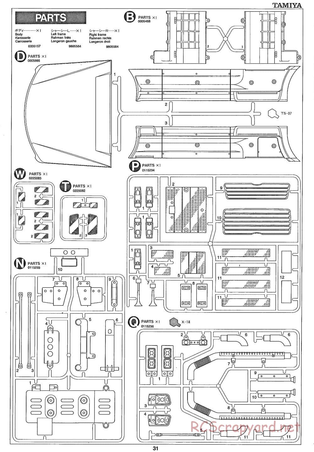 Tamiya - Ford Aeromax - Manual - Page 31