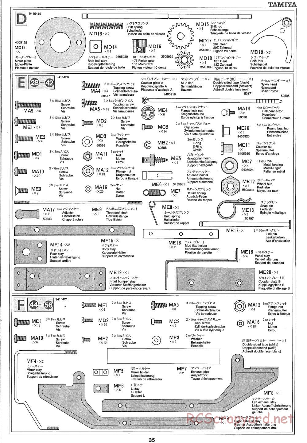 Tamiya - Ford Aeromax - Manual - Page 35