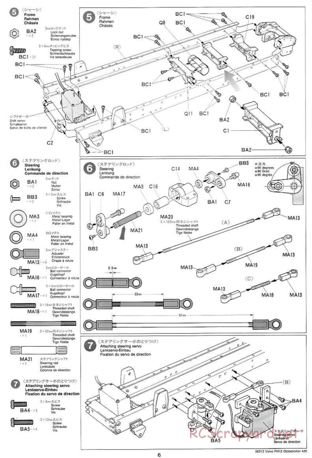 Tamiya - Volvo FH12 Globetrotter 420 - Manual - Page 6