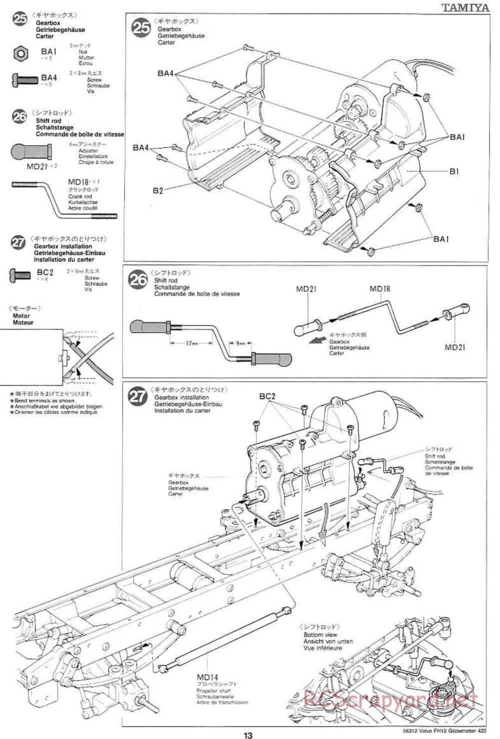 Tamiya - Volvo FH12 Globetrotter 420 - Manual - Page 13