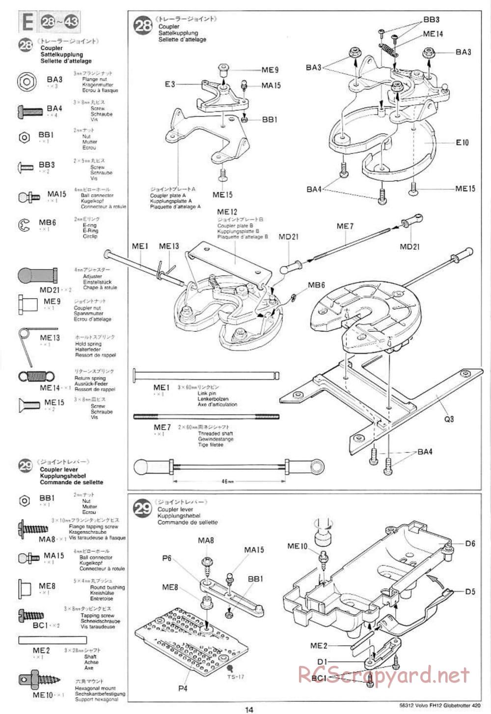 Tamiya - Volvo FH12 Globetrotter 420 - Manual - Page 14