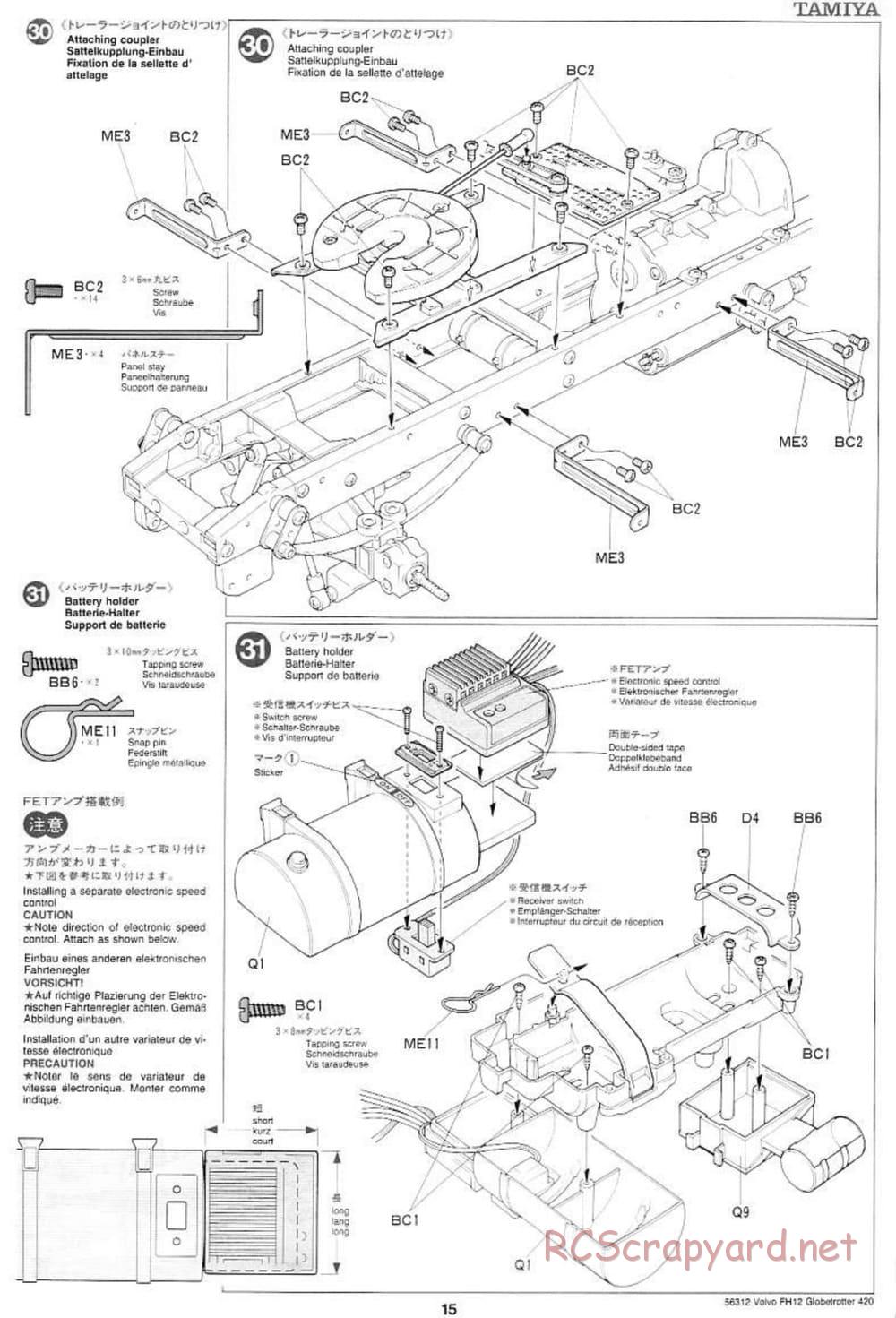 Tamiya - Volvo FH12 Globetrotter 420 - Manual - Page 15
