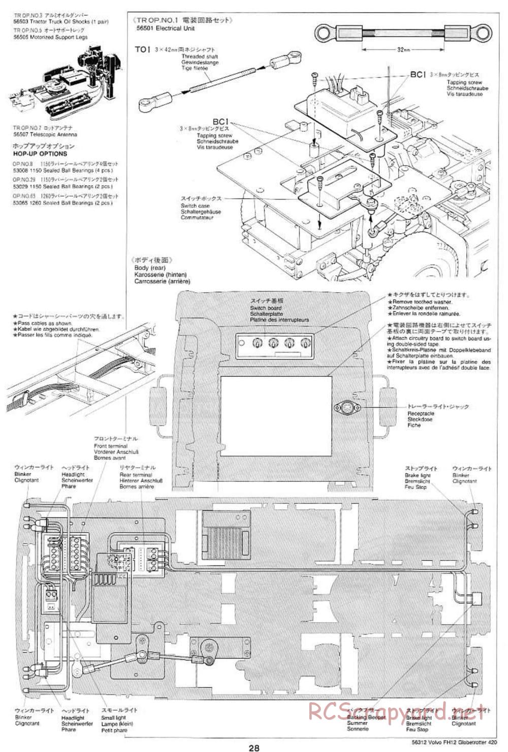 Tamiya - Volvo FH12 Globetrotter 420 - Manual - Page 28