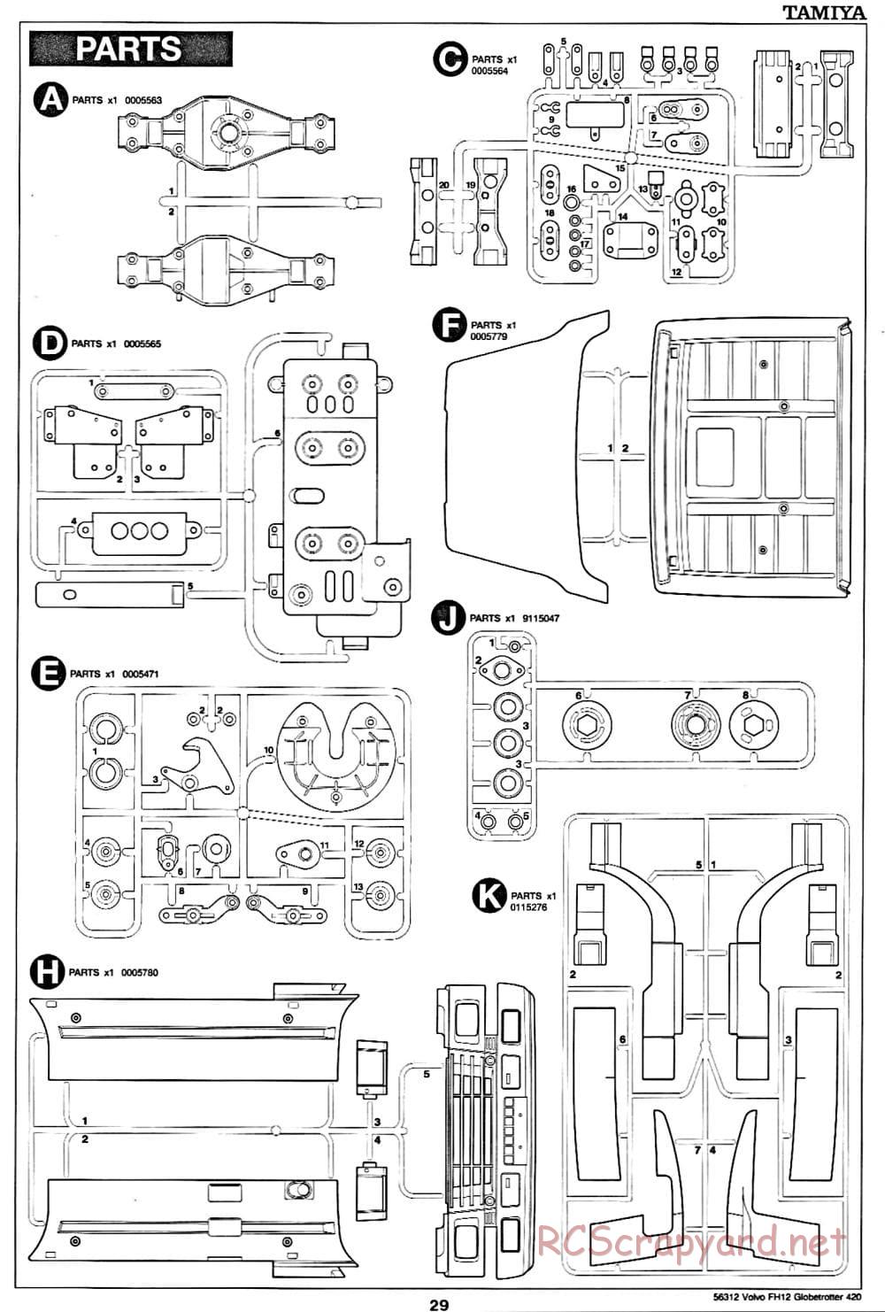 Tamiya - Volvo FH12 Globetrotter 420 - Manual - Page 29