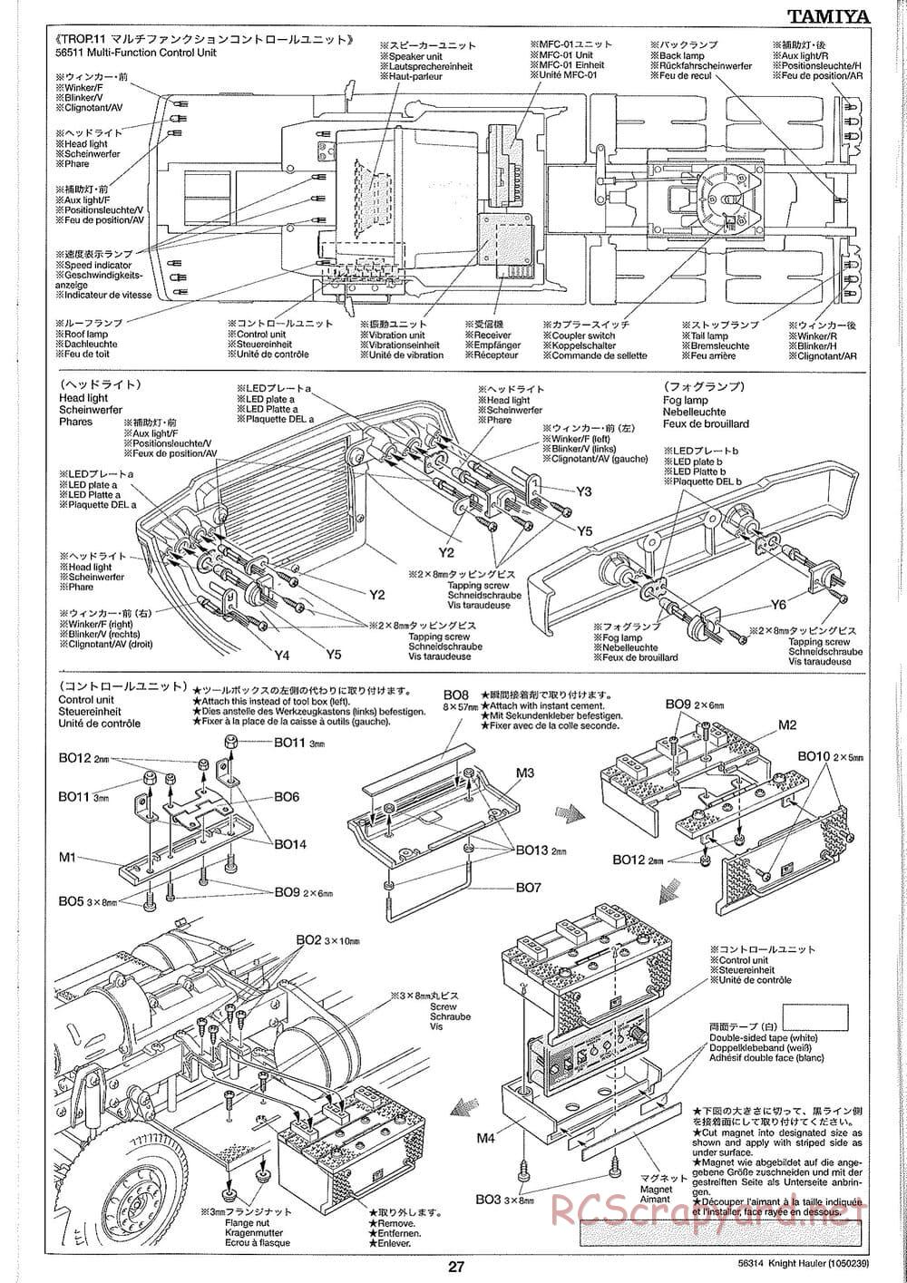 Tamiya - Knight Hauler Tractor Truck Chassis - Manual - Page 27