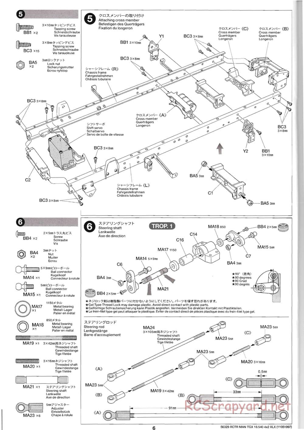 Tamiya - MAN TGX 18.540 4x2 XLX - Manual - Page 6