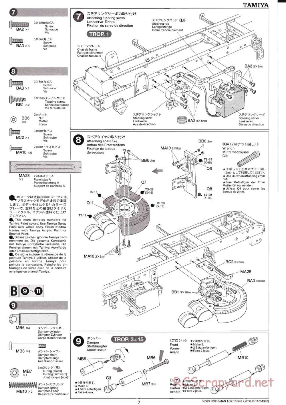 Tamiya - MAN TGX 18.540 4x2 XLX - Manual - Page 7