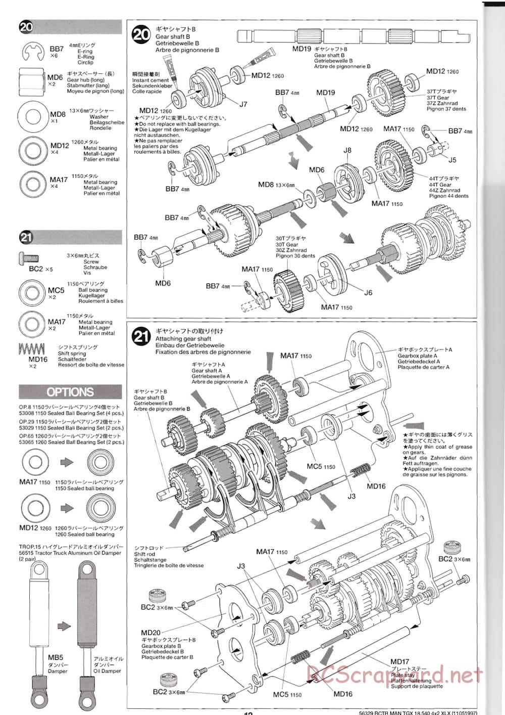 Tamiya - MAN TGX 18.540 4x2 XLX - Manual - Page 12