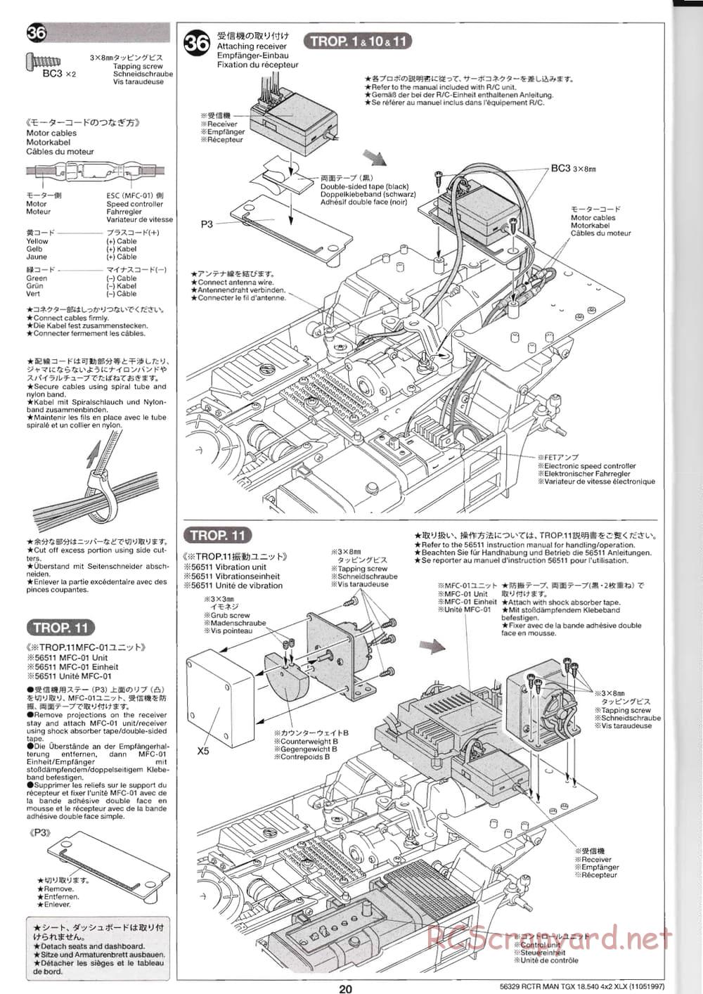 Tamiya - MAN TGX 18.540 4x2 XLX - Manual - Page 20