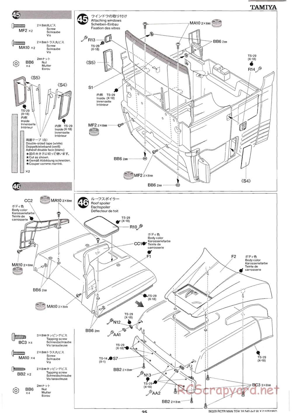 Tamiya - MAN TGX 18.540 4x2 XLX - Manual - Page 25