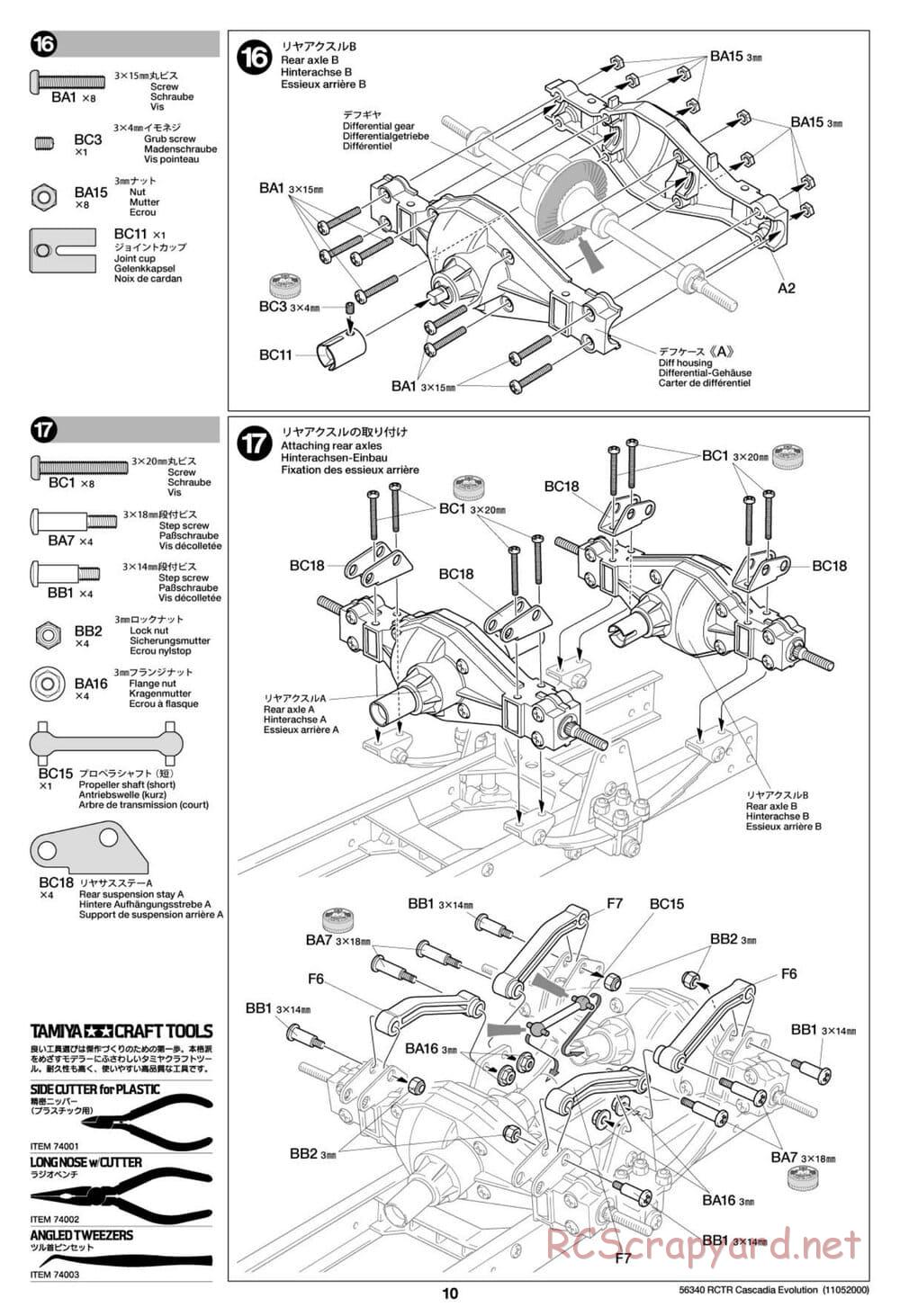 Tamiya - Freightliner Cascadia Evolution Tractor Truck Chassis - Manual - Page 10