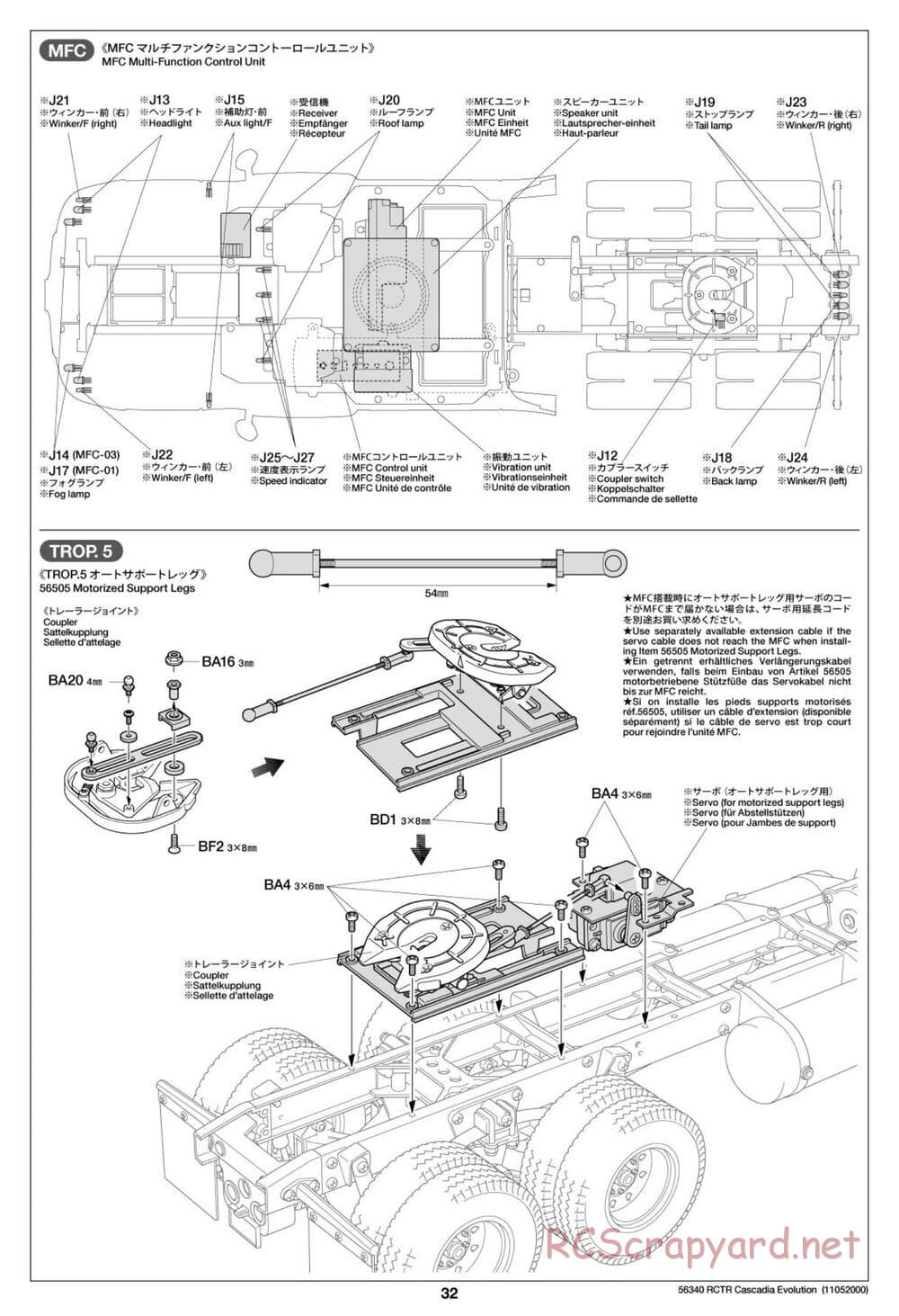 Tamiya - Freightliner Cascadia Evolution Tractor Truck Chassis - Manual - Page 32