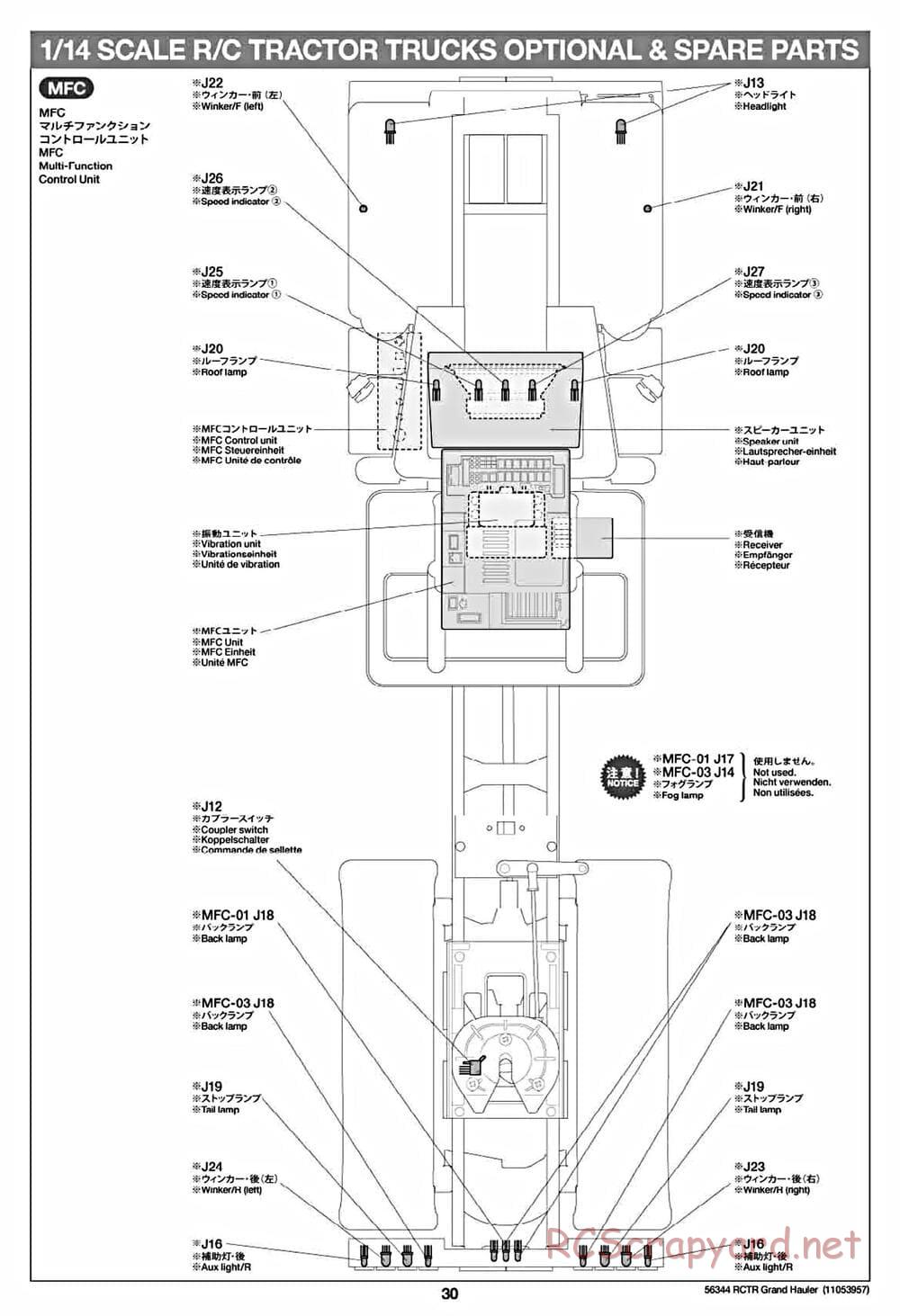 Tamiya - Grand Hauler Tractor Truck Chassis - Manual - Page 30
