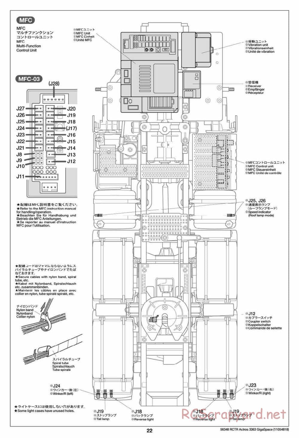 Tamiya - Mercedes-Benz Actros 3363 6x4 GigaSpace Tractor Truck Chassis - Manual - Page 22