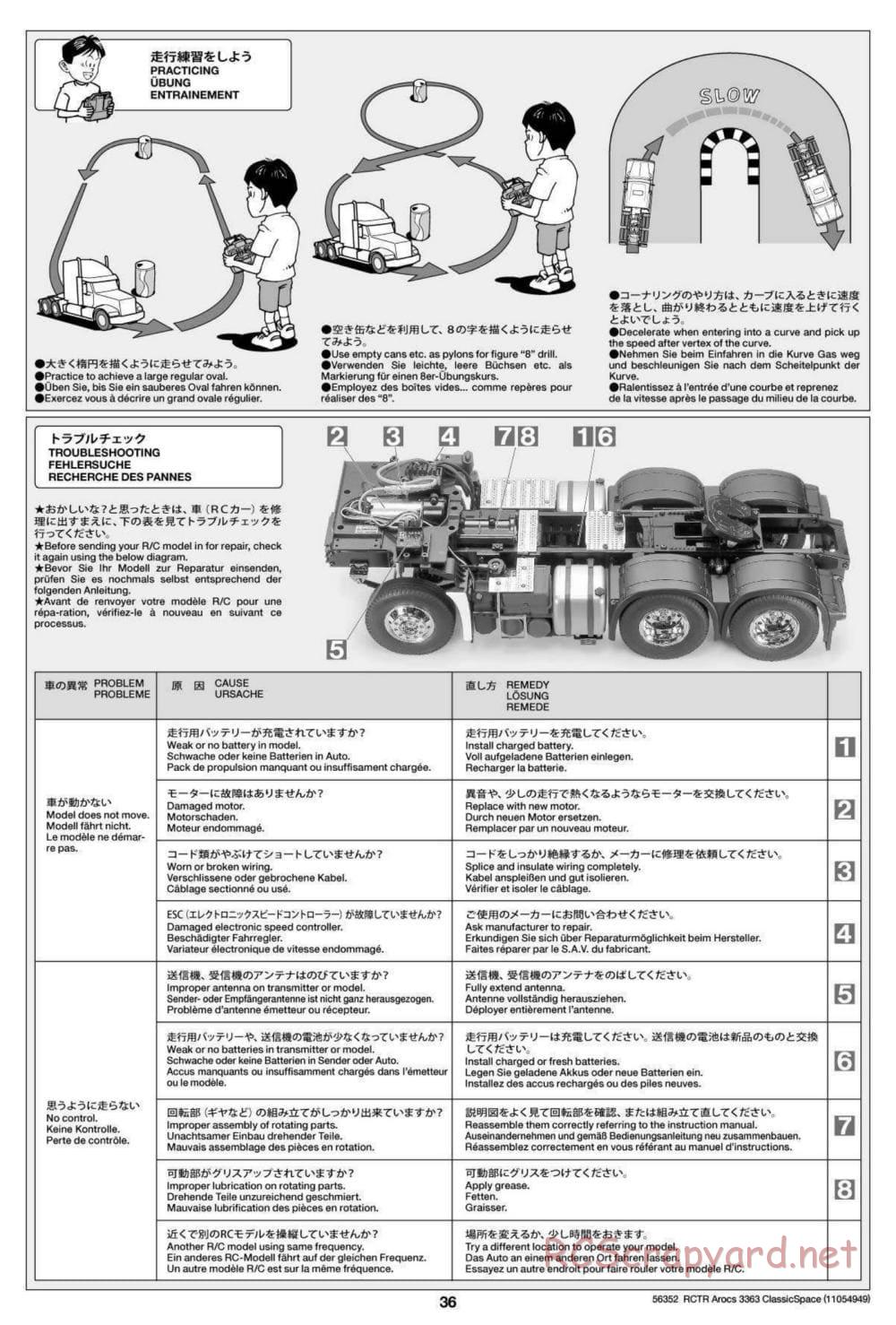 Tamiya - Mercedes-Benz Arocs 3363 6x4 ClassicSpace - Manual - Page 36