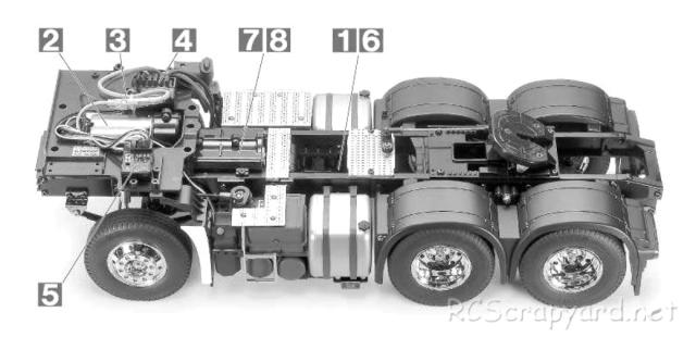 Tamiya - Mercedes-Benz Arocs 3363 6x4 ClassicSpace Tractor Truck Chassis
