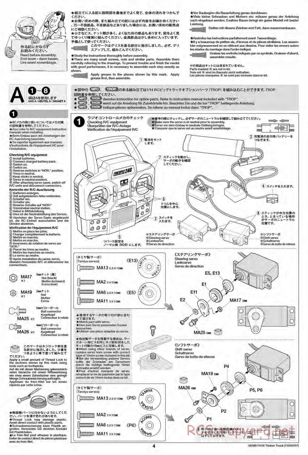 Tamiya - Volvo FH16 Globetrotter 750 6x4 Timber Truck - Manual - Page 4