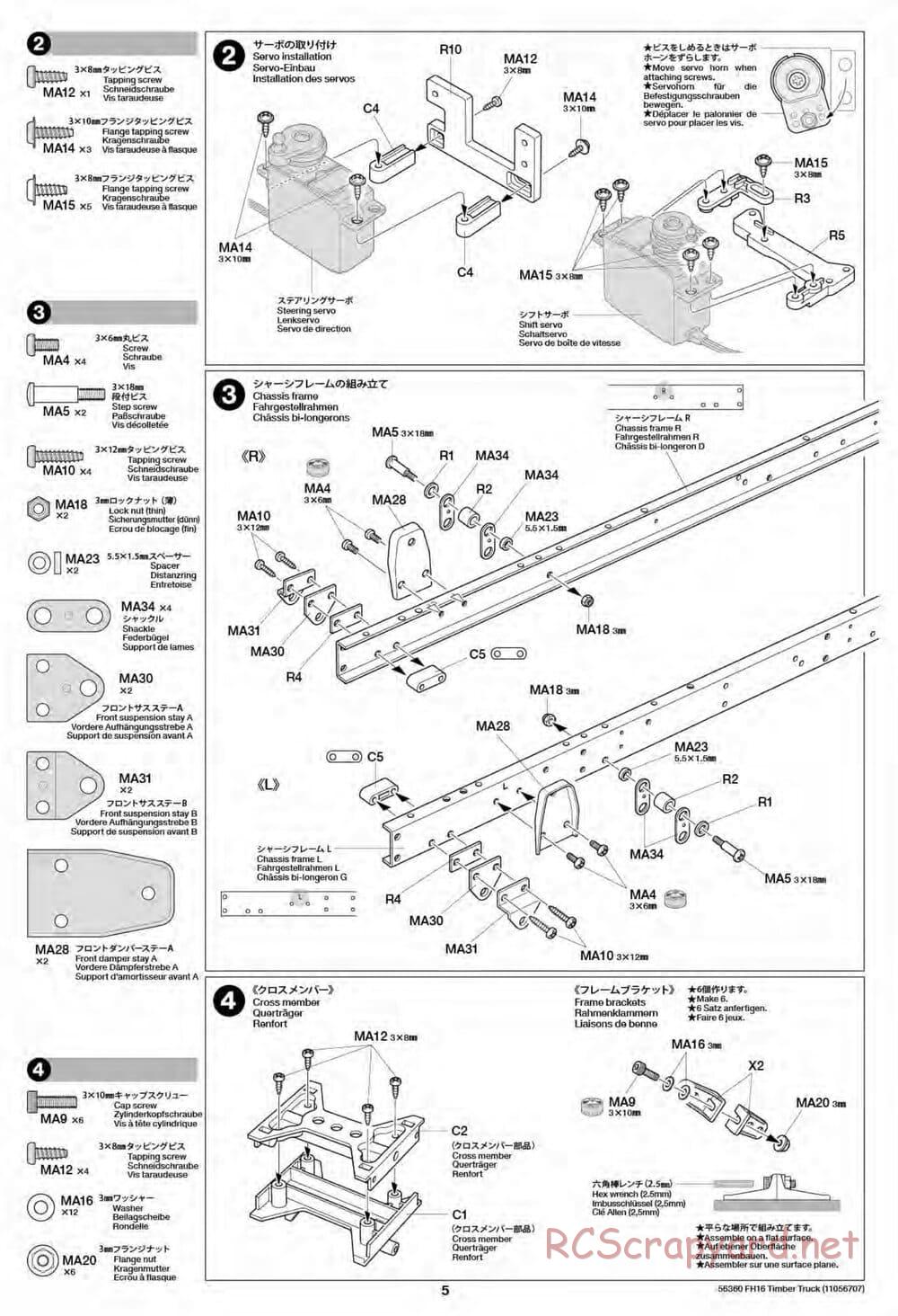 Tamiya - Volvo FH16 Globetrotter 750 6x4 Timber Truck - Manual - Page 5