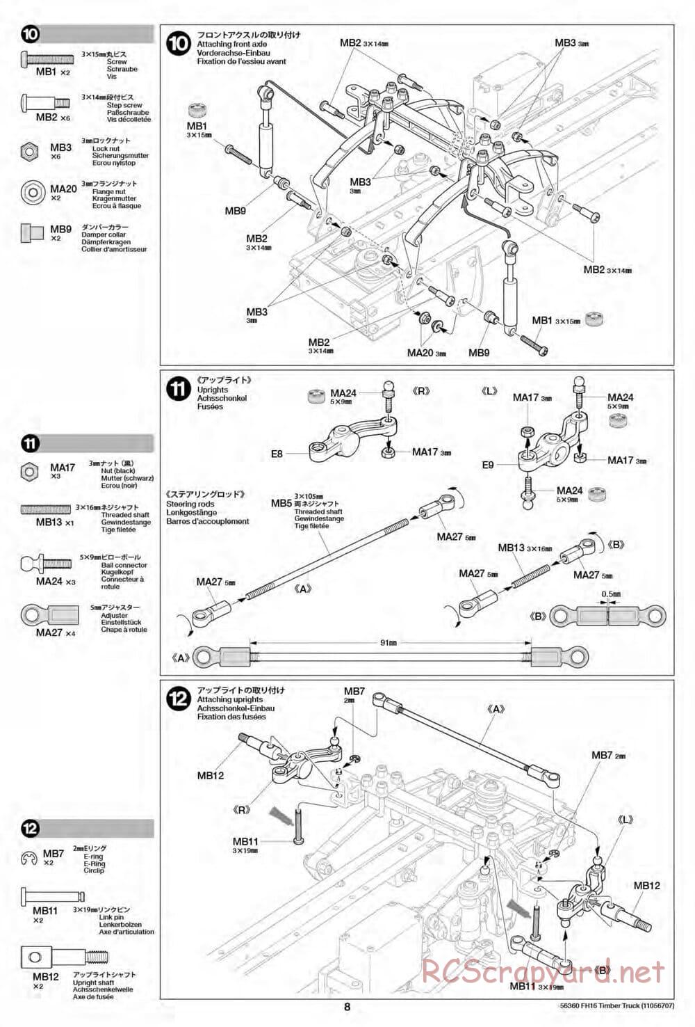 Tamiya - Volvo FH16 Globetrotter 750 6x4 Timber Truck - Manual - Page 8