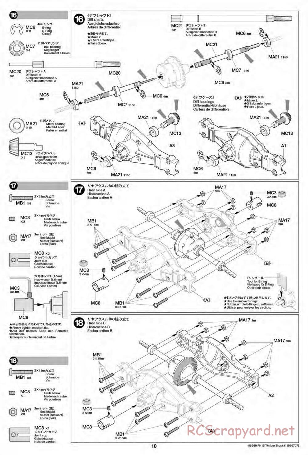 Tamiya - Volvo FH16 Globetrotter 750 6x4 Timber Truck - Manual - Page 10