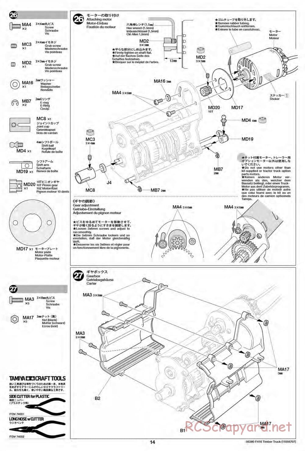 Tamiya - Volvo FH16 Globetrotter 750 6x4 Timber Truck - Manual - Page 14