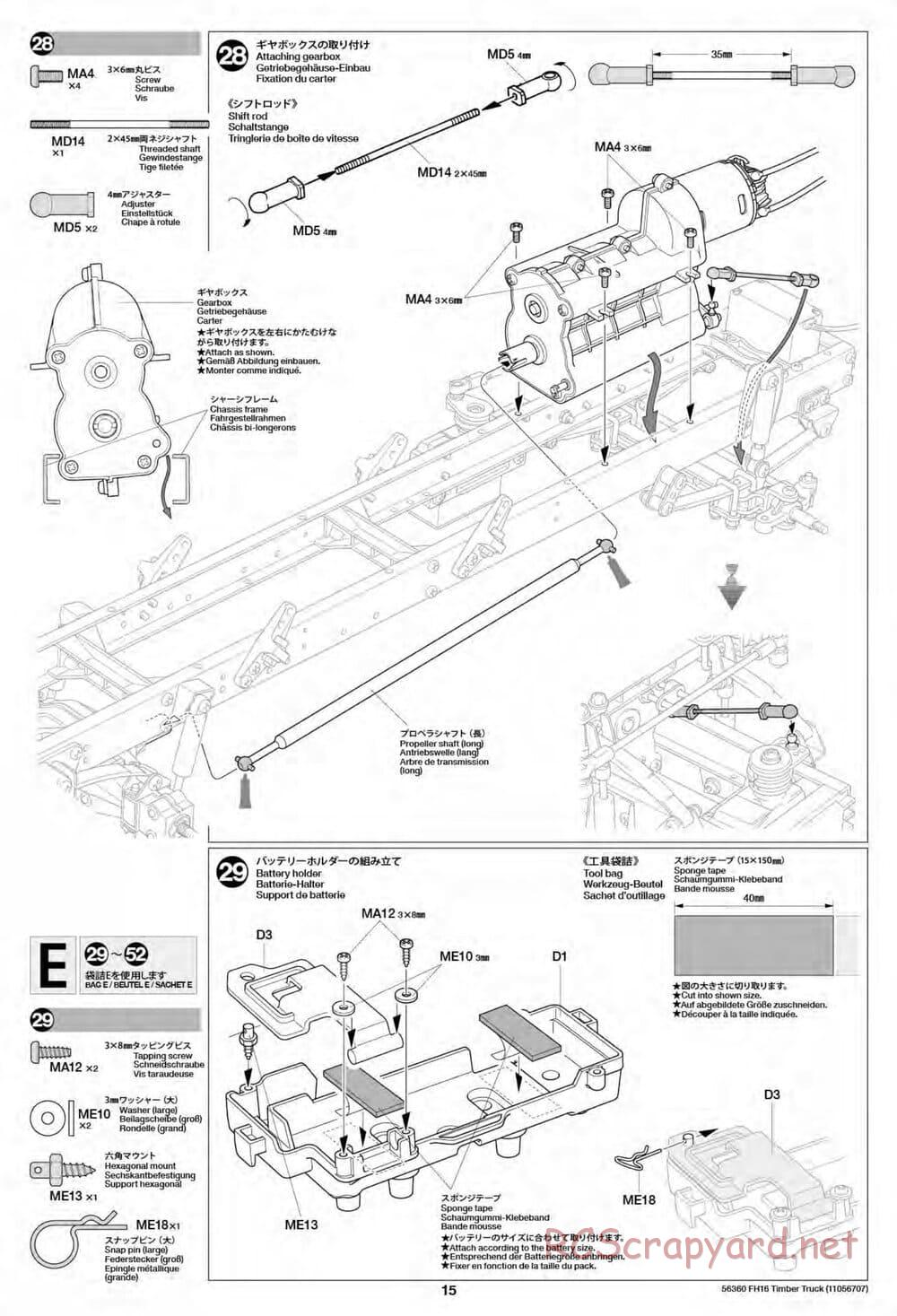 Tamiya - Volvo FH16 Globetrotter 750 6x4 Timber Truck - Manual - Page 15