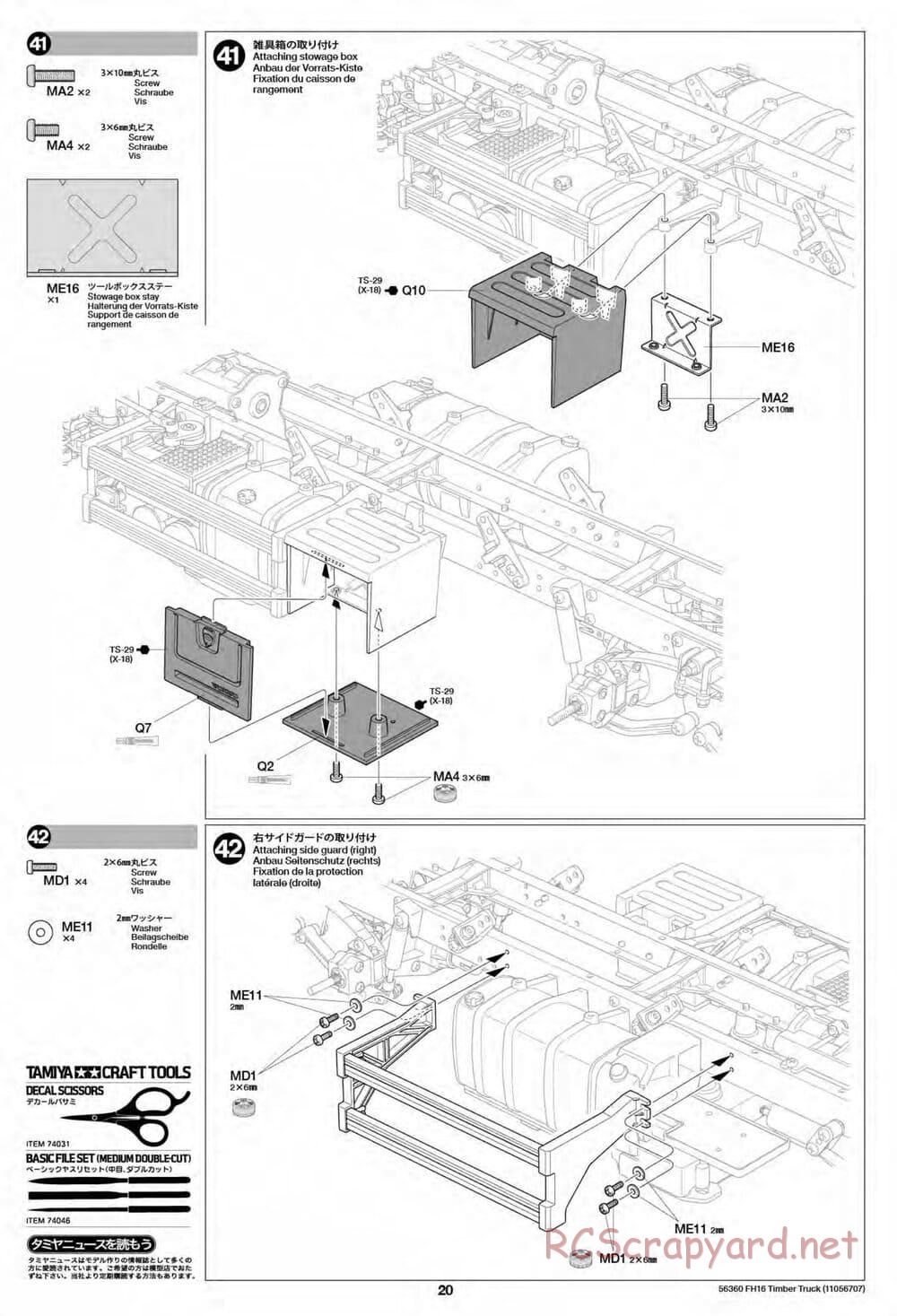 Tamiya - Volvo FH16 Globetrotter 750 6x4 Timber Truck - Manual - Page 20