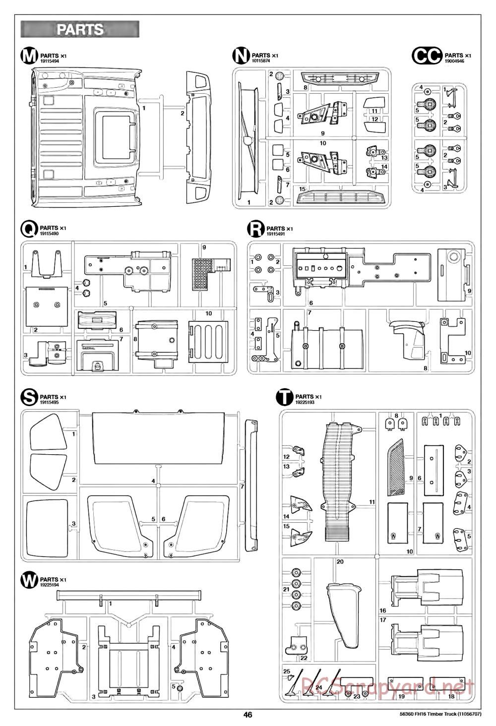 Tamiya - Volvo FH16 Globetrotter 750 6x4 Timber Truck - Manual - Page 46