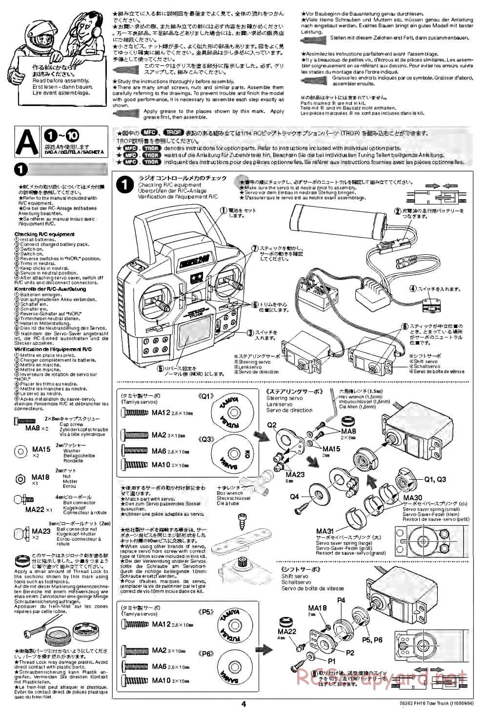 Tamiya - Volvo FH16 Globetrotter 750 8x4 Tow Truck - Manual - Page 4