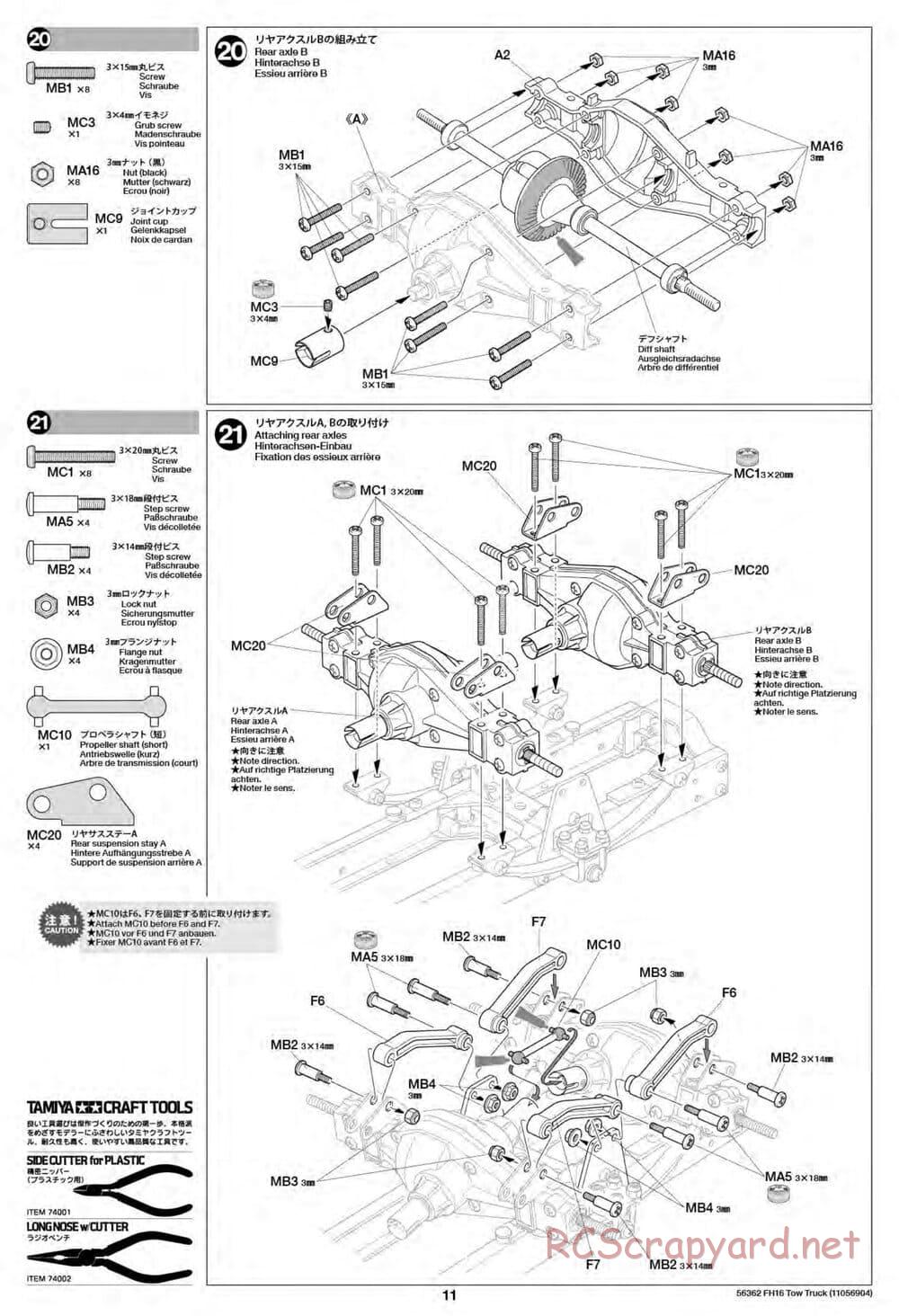 Tamiya - Volvo FH16 Globetrotter 750 8x4 Tow Truck - Manual - Page 11