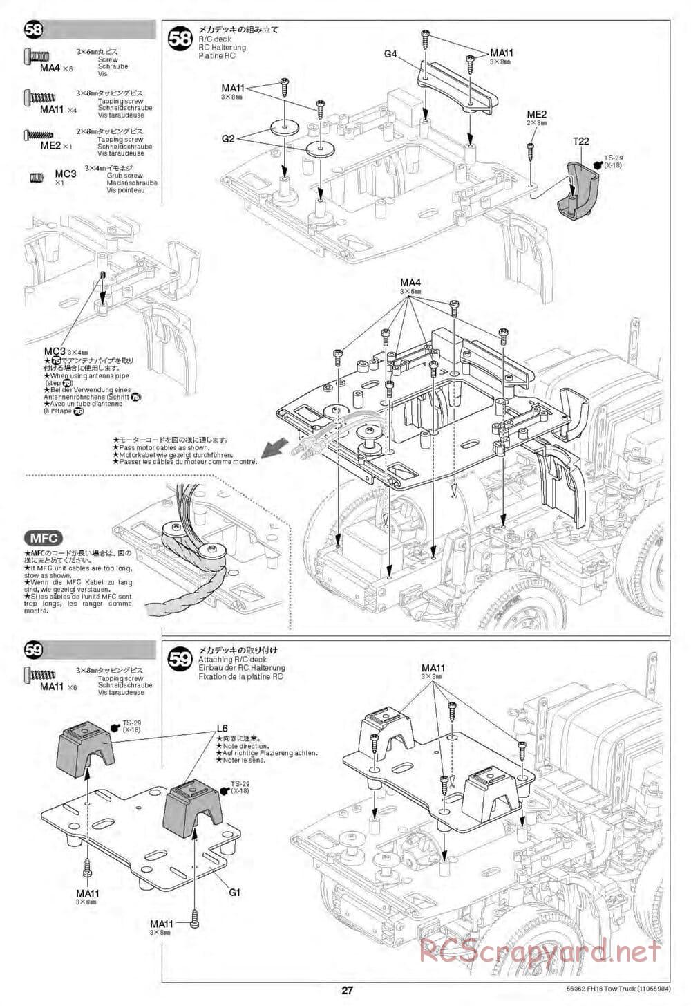 Tamiya - Volvo FH16 Globetrotter 750 8x4 Tow Truck - Manual - Page 27