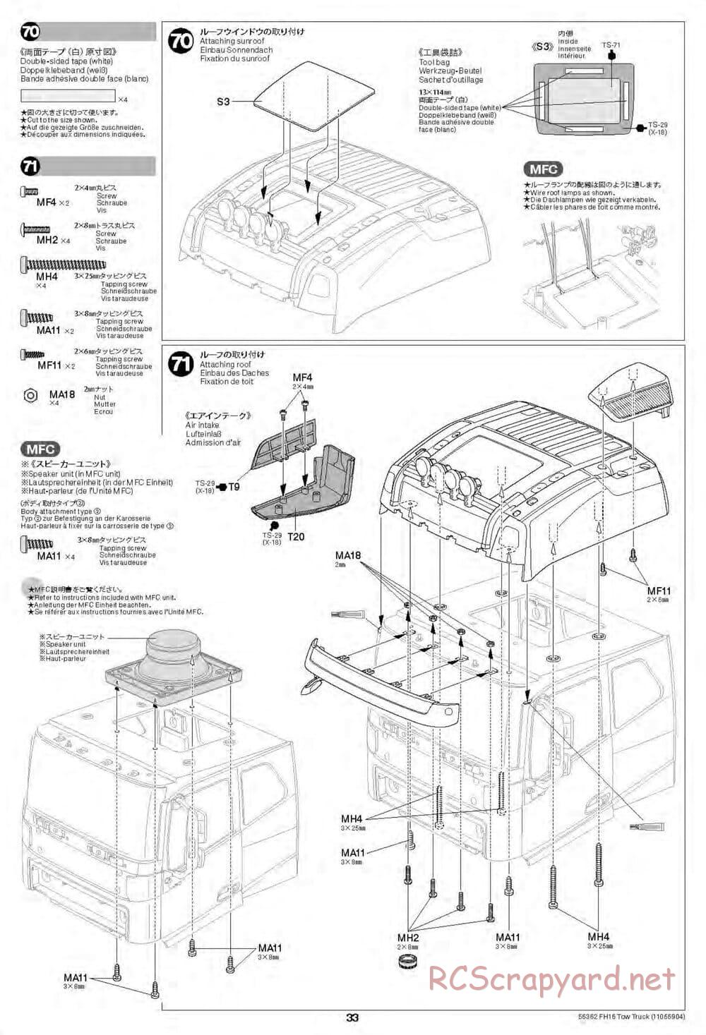Tamiya - Volvo FH16 Globetrotter 750 8x4 Tow Truck - Manual - Page 33