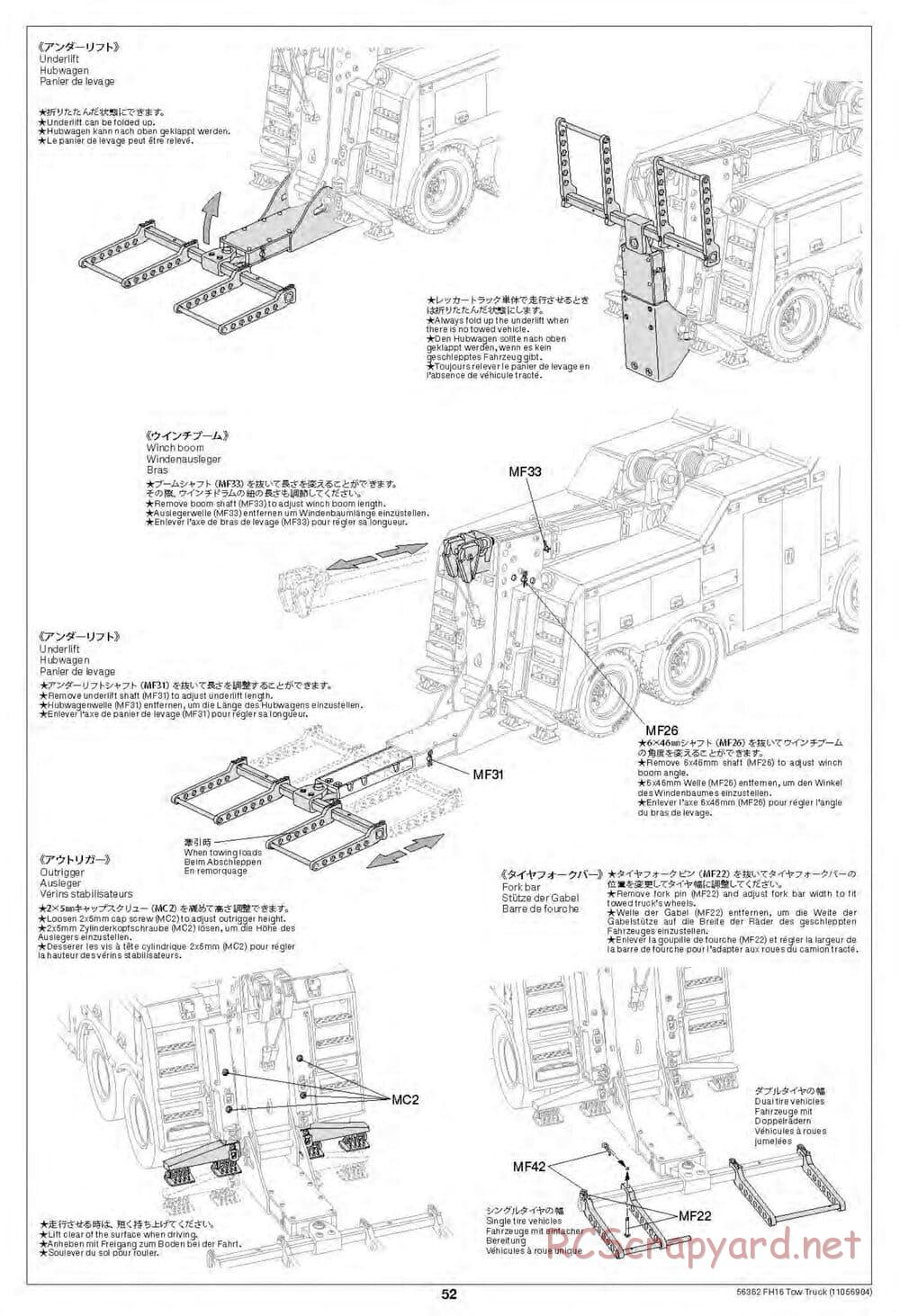 Tamiya - Volvo FH16 Globetrotter 750 8x4 Tow Truck - Manual - Page 52