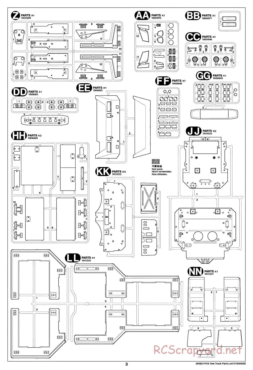 Tamiya - Volvo FH16 Globetrotter 750 8x4 Tow Truck - Manual - Page 59