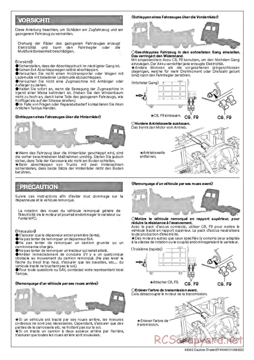 Tamiya - Volvo FH16 Globetrotter 750 8x4 Tow Truck - Manual - Page 66