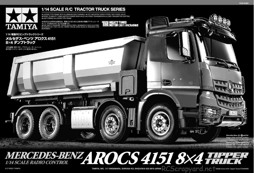 Tamiya - Mercedes-Benz Arocs 4151 8x4 Tipper Truck - Manual - Page 2