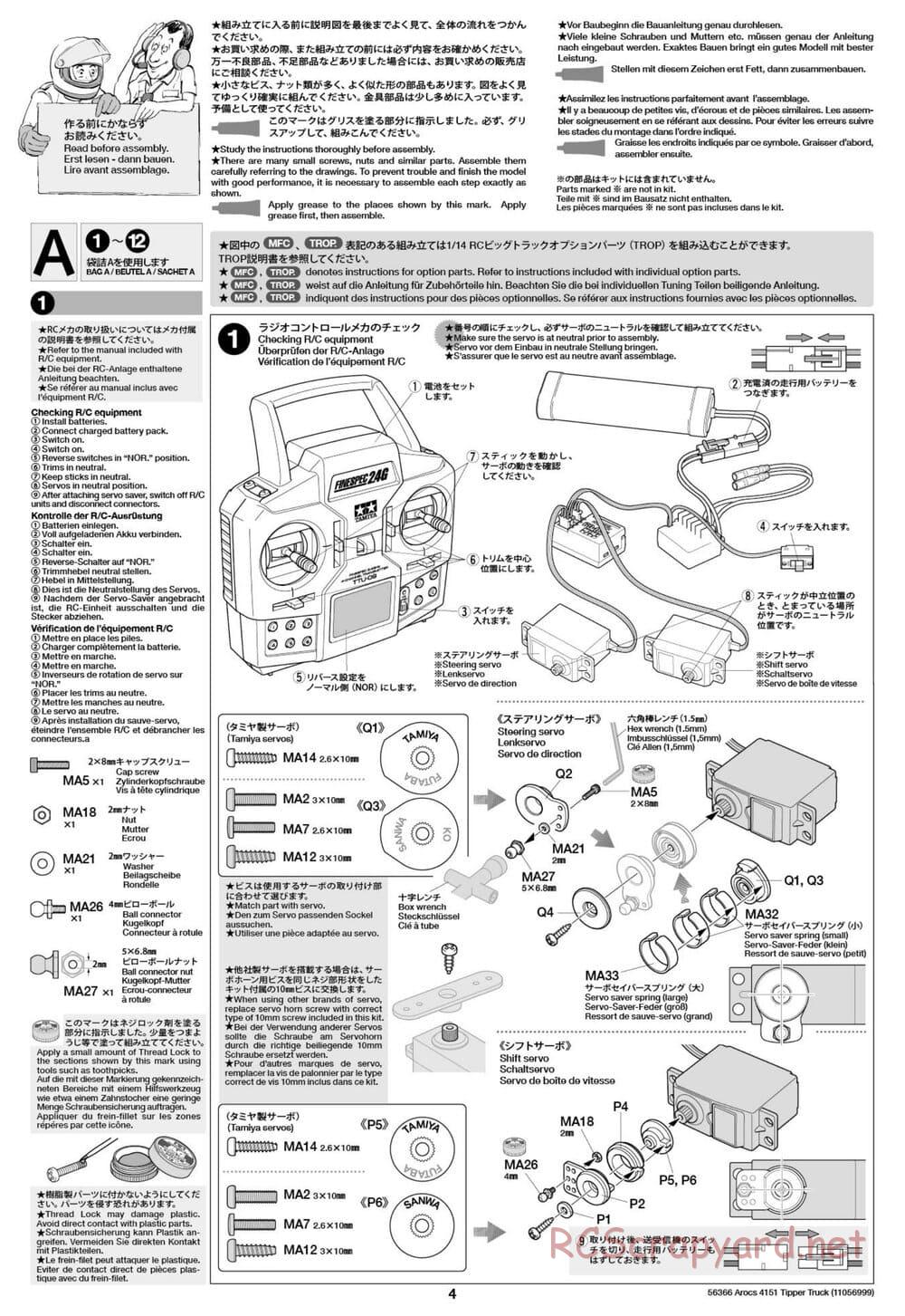 Tamiya - Mercedes-Benz Arocs 4151 8x4 Tipper Truck - Manual - Page 5