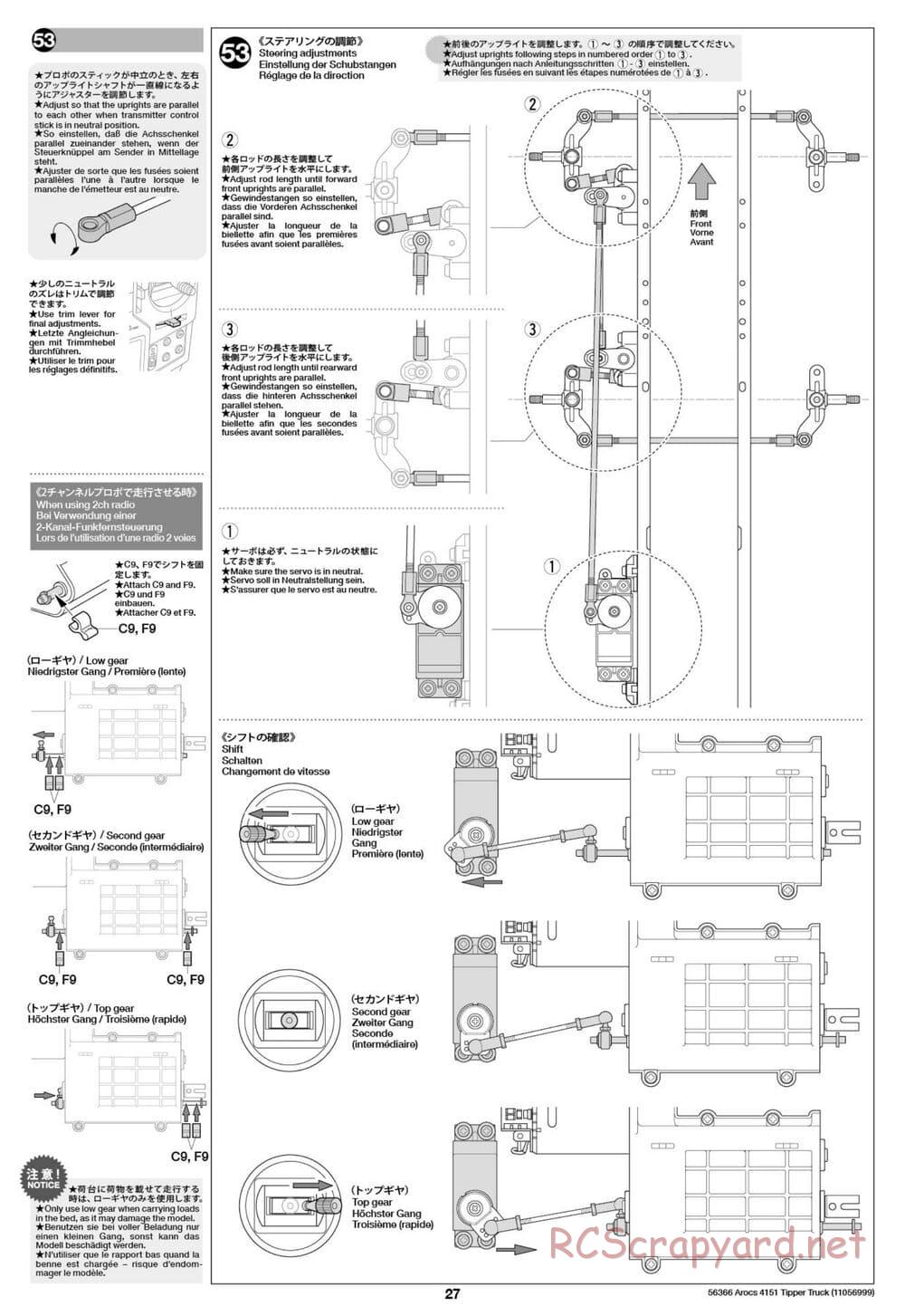 Tamiya - Mercedes-Benz Arocs 4151 8x4 Tipper Truck - Manual - Page 28