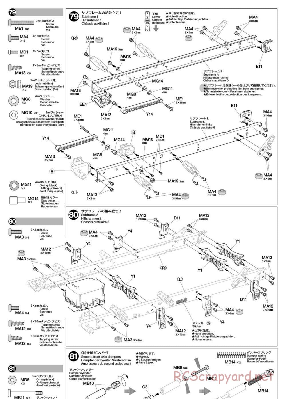 Tamiya - Mercedes-Benz Arocs 4151 8x4 Tipper Truck - Manual - Page 38