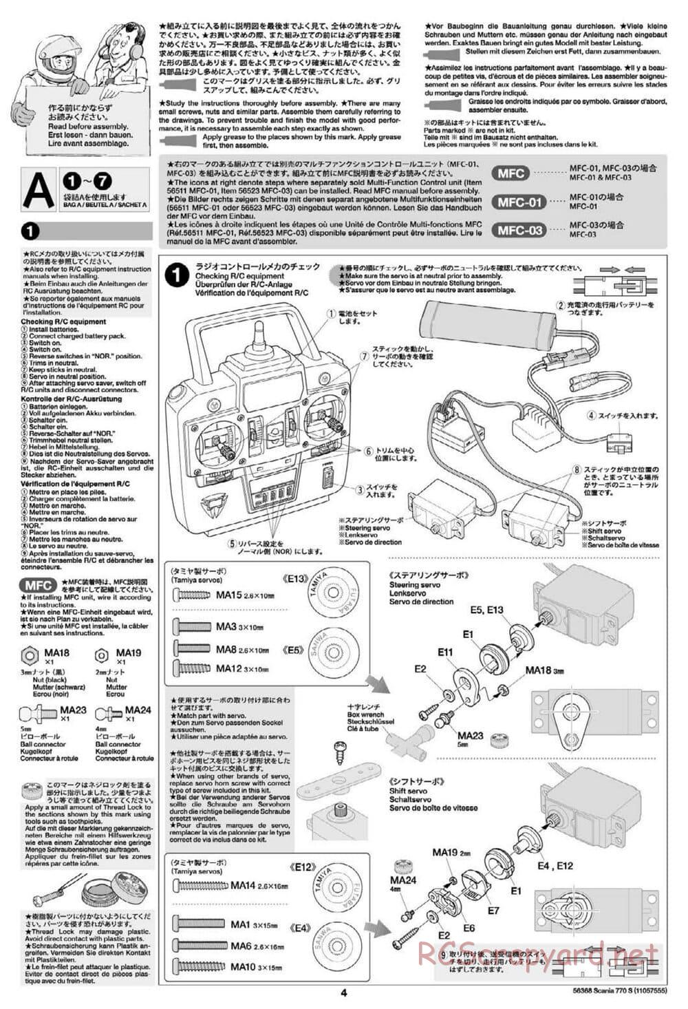 Tamiya - Scania 770S 6x4 Tractor Truck Chassis - Manual - Page 4