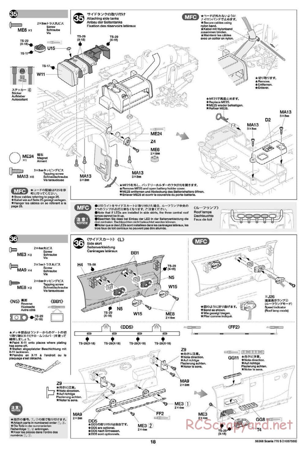 Tamiya - Scania 770S 6x4 Tractor Truck Chassis - Manual - Page 18