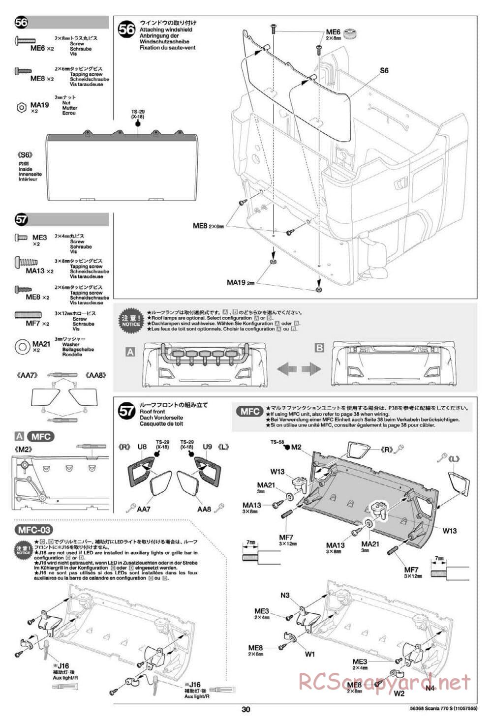 Tamiya - Scania 770S 6x4 Tractor Truck Chassis - Manual - Page 30