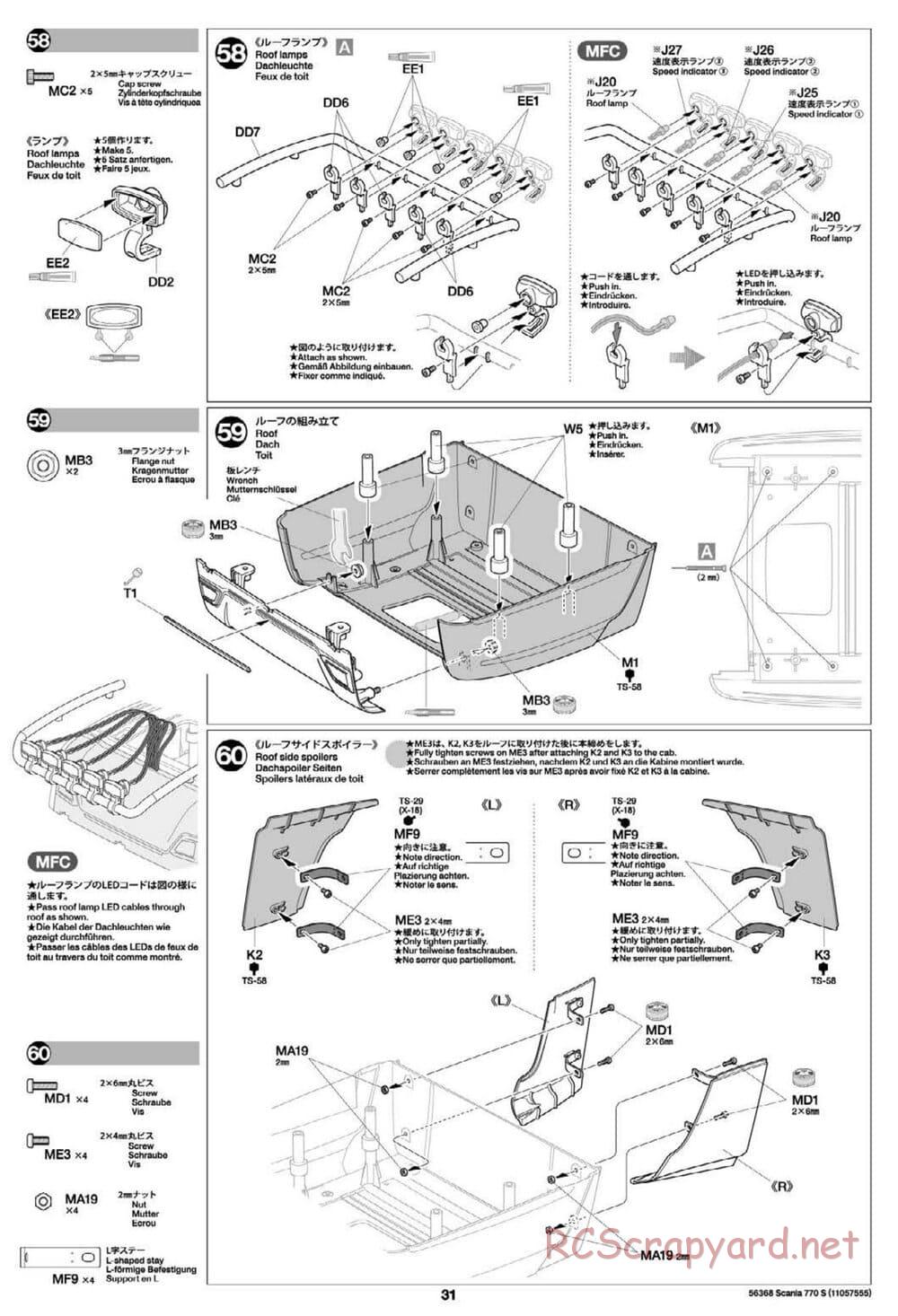 Tamiya - Scania 770S 6x4 Tractor Truck Chassis - Manual - Page 31