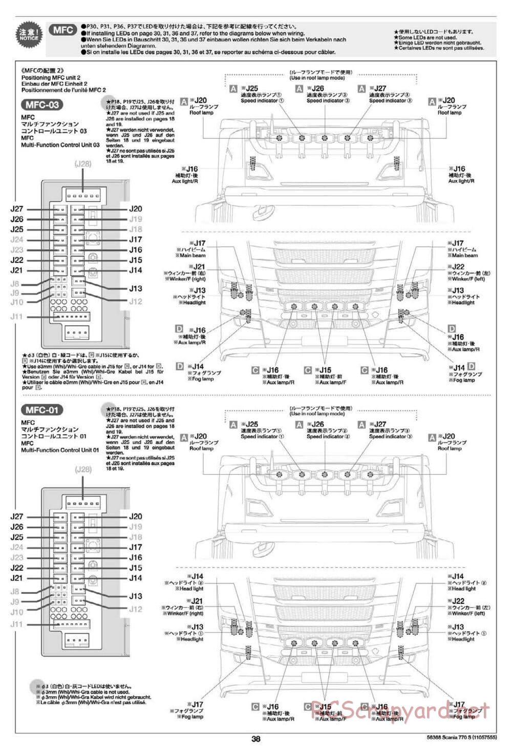 Tamiya - Scania 770S 6x4 Tractor Truck Chassis - Manual - Page 38