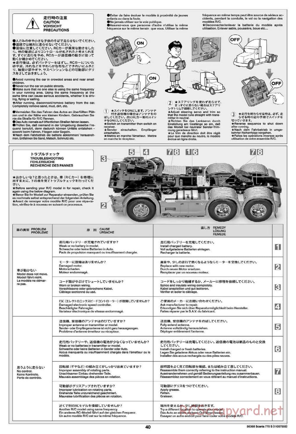 Tamiya - Scania 770S 6x4 Tractor Truck Chassis - Manual - Page 40