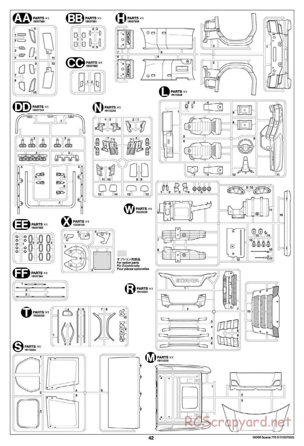 Tamiya - Scania 770S 6x4 Tractor Truck Chassis - Manual - Page 42