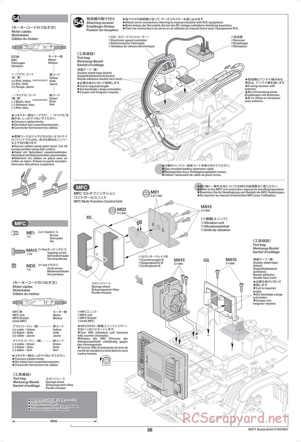 Tamiya - Scania 770 S 8x4/4 Chassis - Manual - Page 26