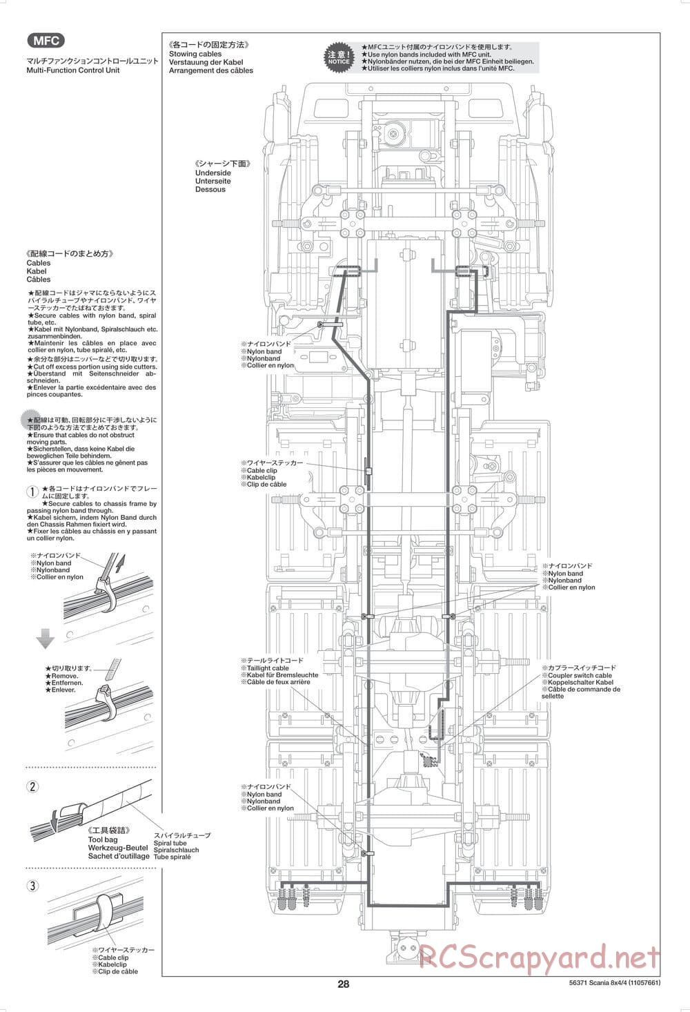 Tamiya - Scania 770 S 8x4/4 Chassis - Manual - Page 28