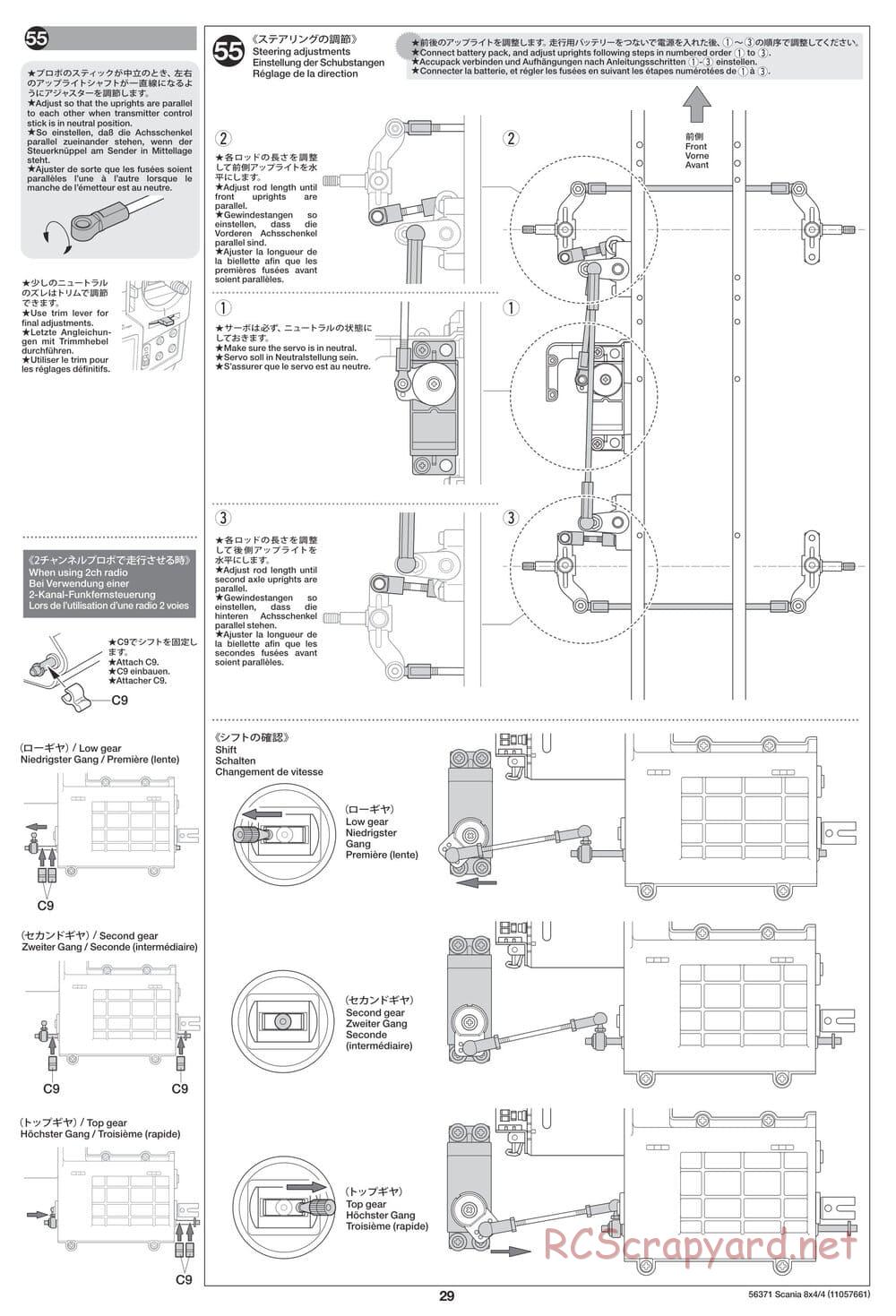 Tamiya - Scania 770 S 8x4/4 Chassis - Manual - Page 29