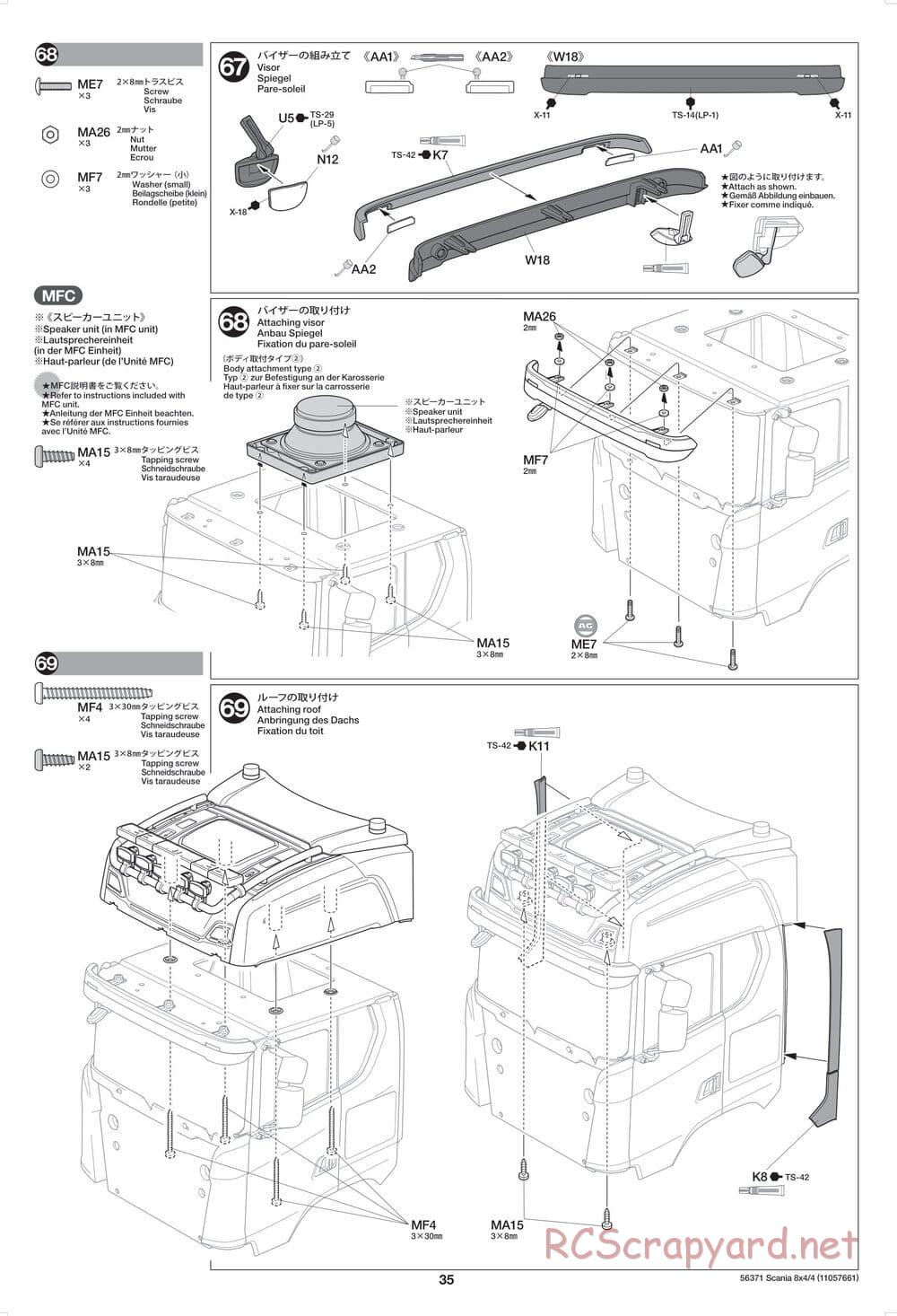 Tamiya - Scania 770 S 8x4/4 Chassis - Manual - Page 35